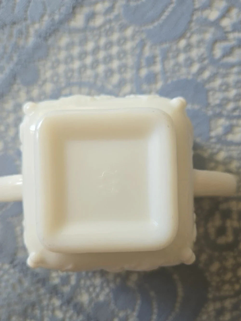 Westmoreland White Milk Glass Two-Handled Open Sugar Bowl